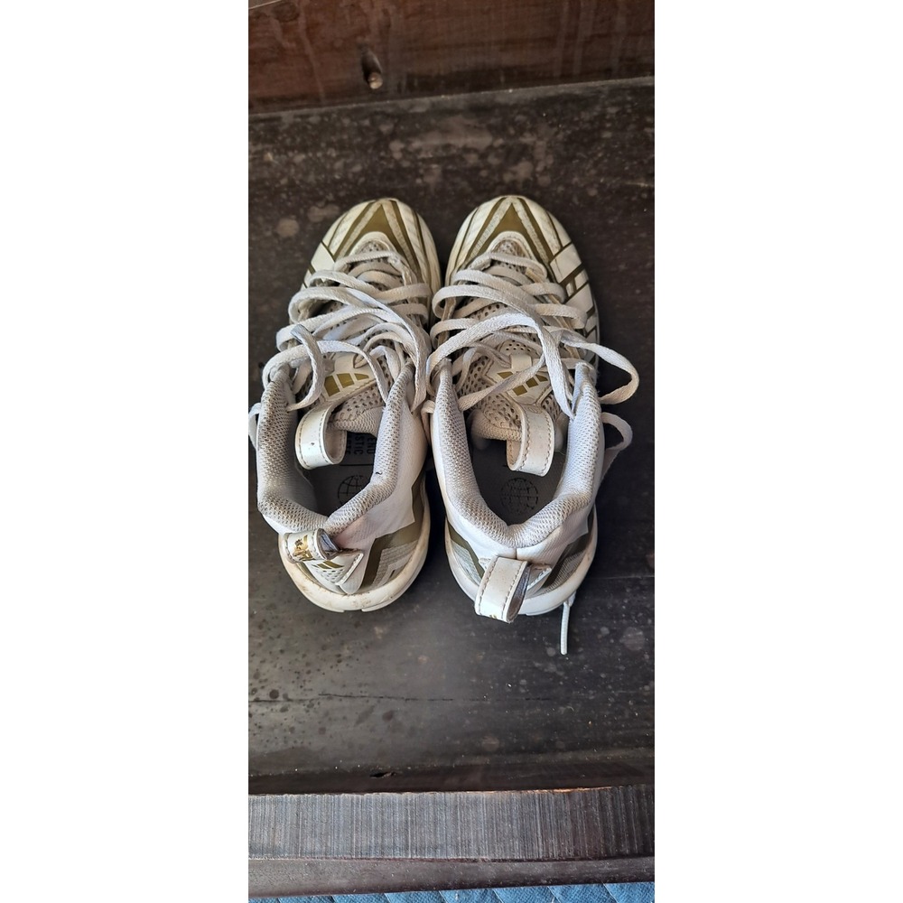 Adidas Football Cleats Size 4 White With Gold‎
